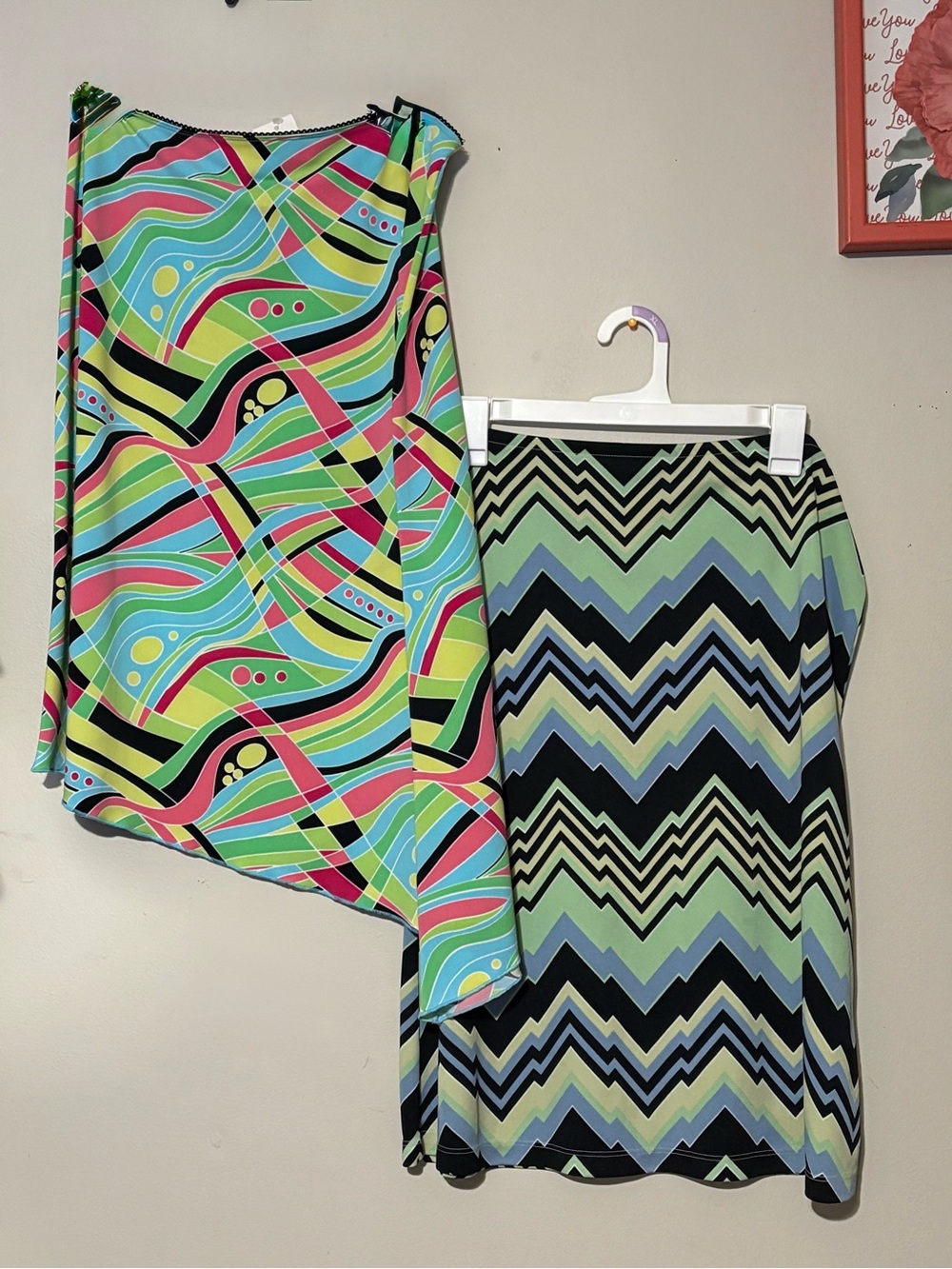 Multi-Color Patterned Women’s Skirt - Bright Geometric Prints #60
